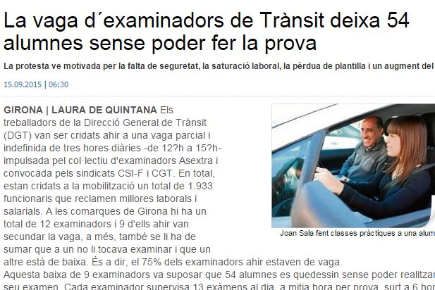 La vaga d’examinadors ja ha començat!!