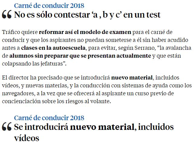 En 2018 habrá un nuevo examen del carné de conducir